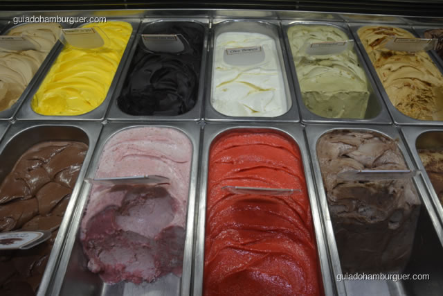 Detalhe dos sorvetes artesanais - Hamburgueria da Mooca