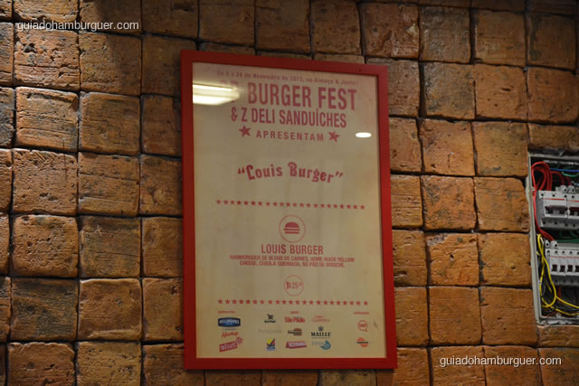 Quadro com a receita do SP Burger Fest - Z Deli Sanduíches