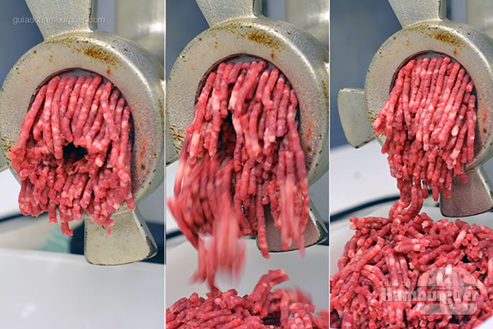 Carne sendo moída pela primeira vez - Receita hamburguer perfeito caseiro e profissional