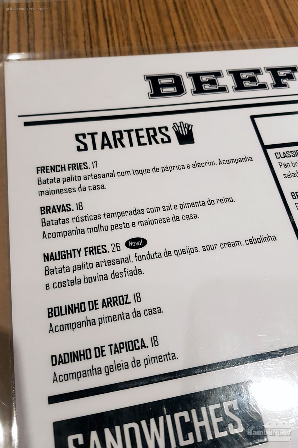 Cardápio - Beef Burger & Beer
