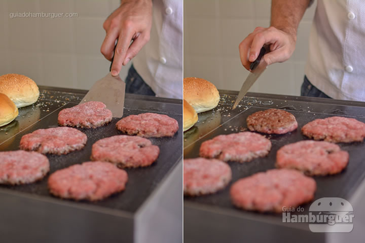 Hora de virar os burgers  - Chapa para hambúrguer vitrocerâmica Plana da Evo Pro